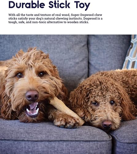 Miniatura 4 de Petstages Outward Hound Super Dogwood Juguete Masticable Duradero para Perros, Mediano - Palo Masticable de Larga Duración Hecho con Madera Real -
