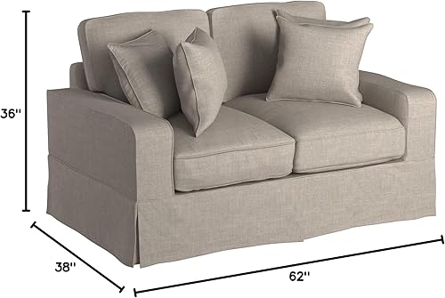 Vista 26 de Sunset Trading Funda para sofá biplaza Americana Blanco