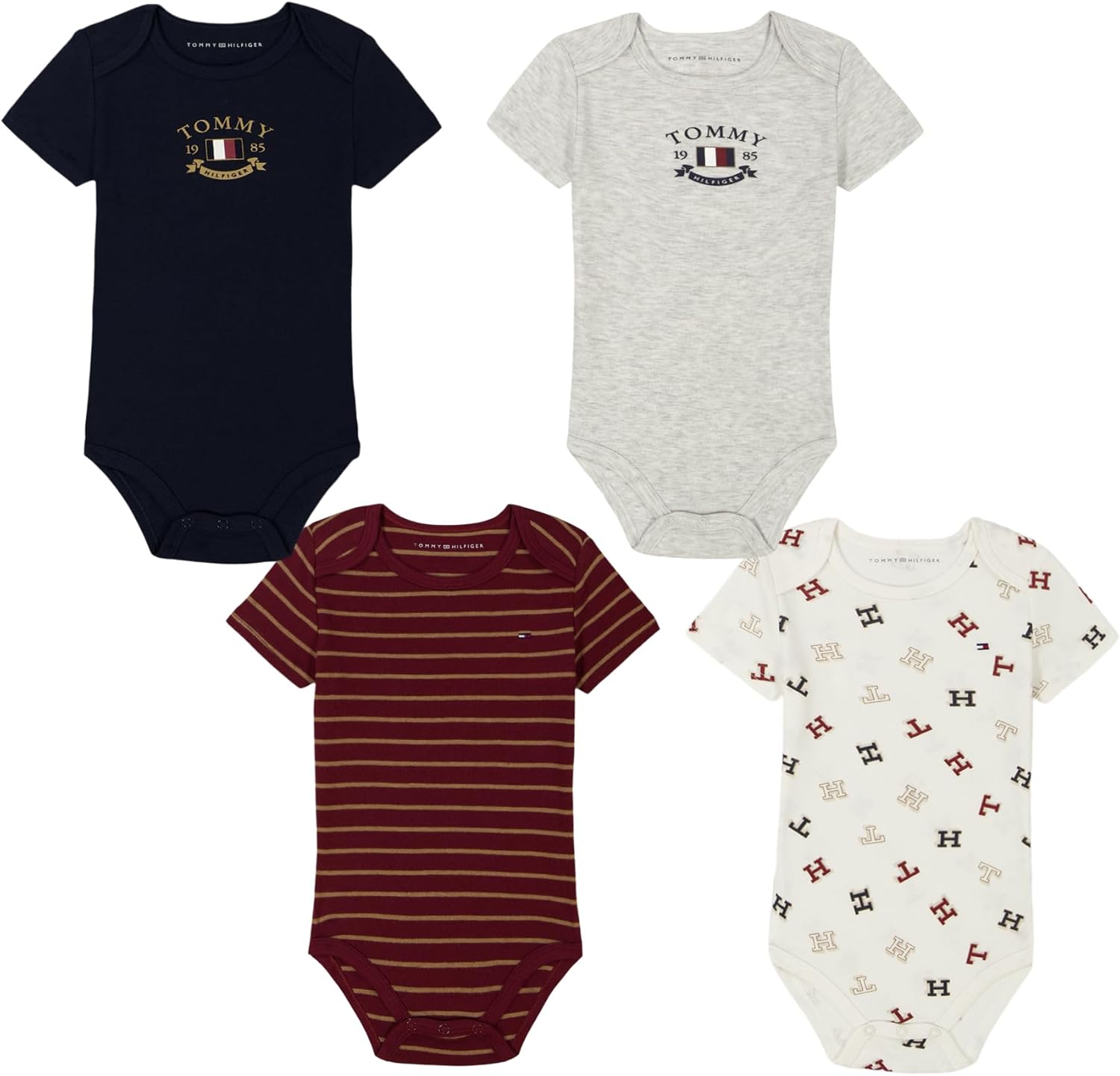 Tommy Hilfiger baby-girls 4 Pack Bodysuits