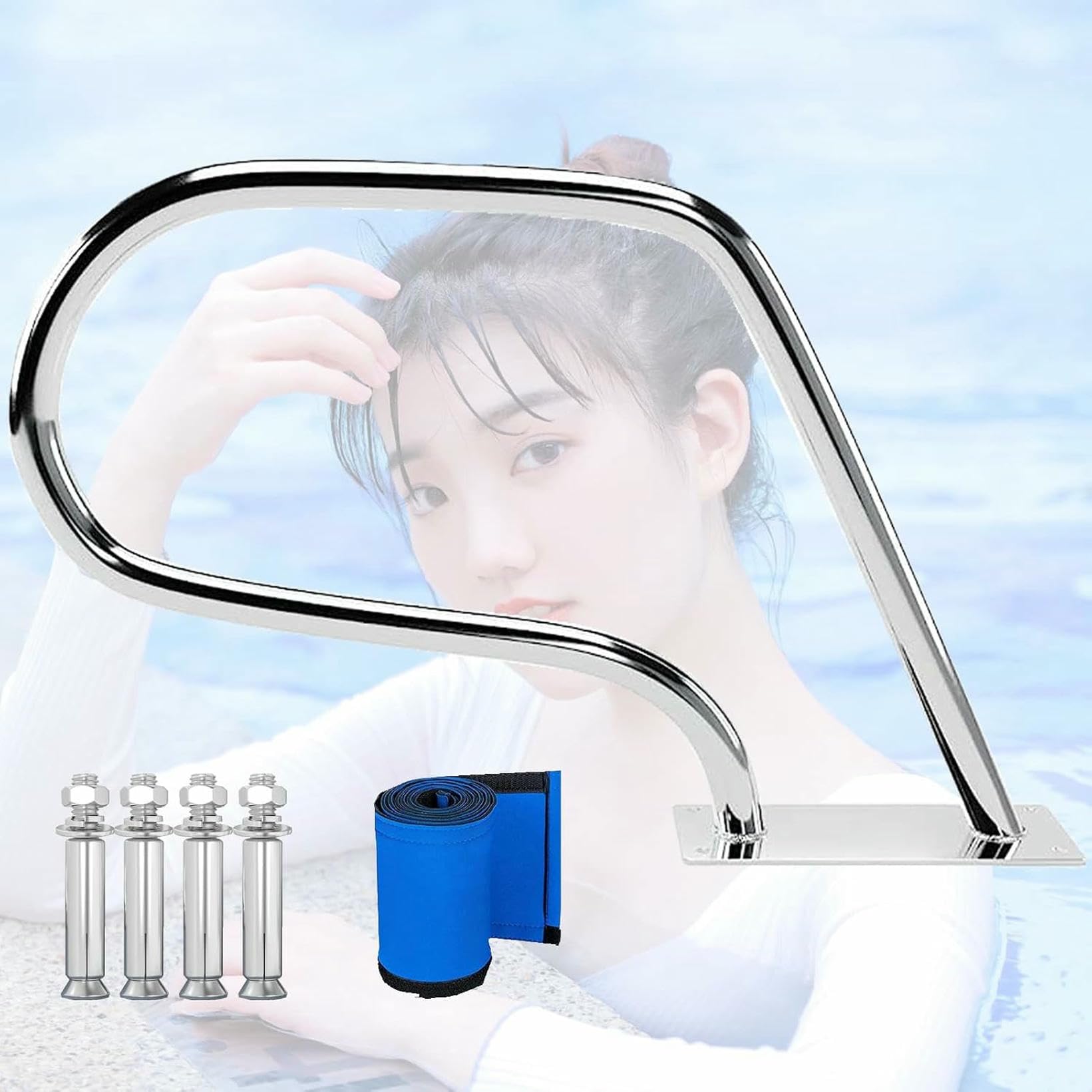 Rampes de piscine main courante de piscine ergonomique antidérapante charge 250 LB