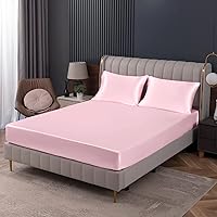 Vista 35 de Homiest Sábanas Bajeras de Satén Negro Tamaño Full con Bolsillo Profundo, Lujo y Ultra Suave, Ropa de Cama Individual, Vendidas por Separado