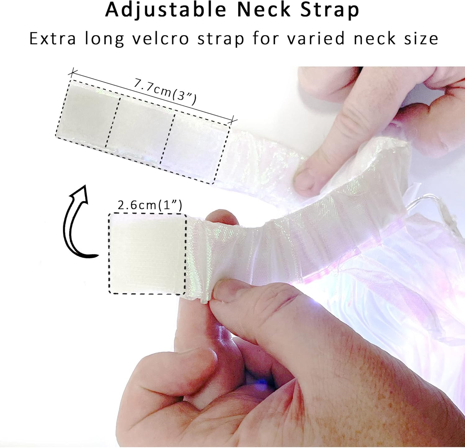 Miniatura 6 de lightsfever, Alas de hadas grandes iluminadas, blanco frío, alas de isis, disfraz de capa iluminada, alas de mariposa iluminadas, capa LED, alas de