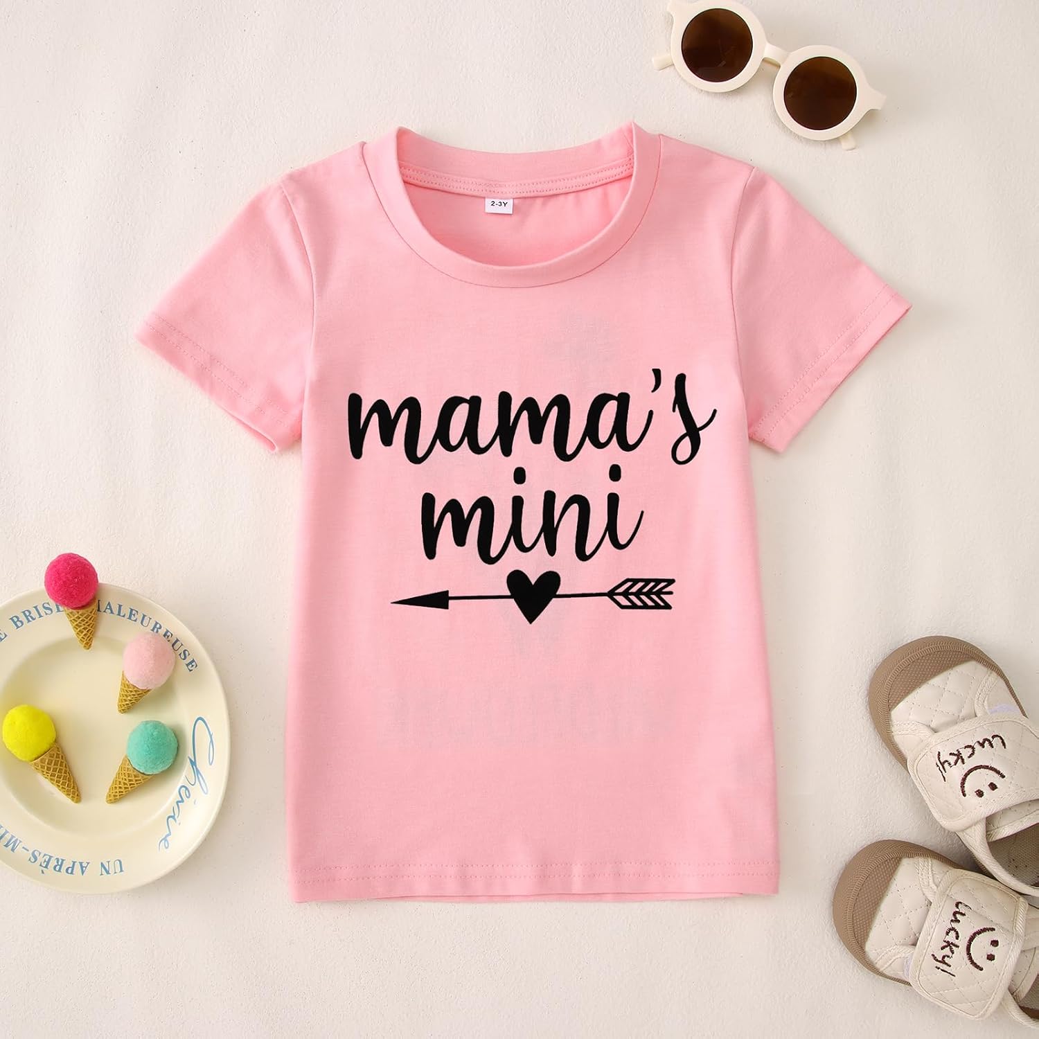 MODNTOGA Mommy and Me Matching Outfit Mother's Day Mama Mini Shirt Mom Toddler Cupid Love Heart Graphic T-Shirt Family Tee - Image 7