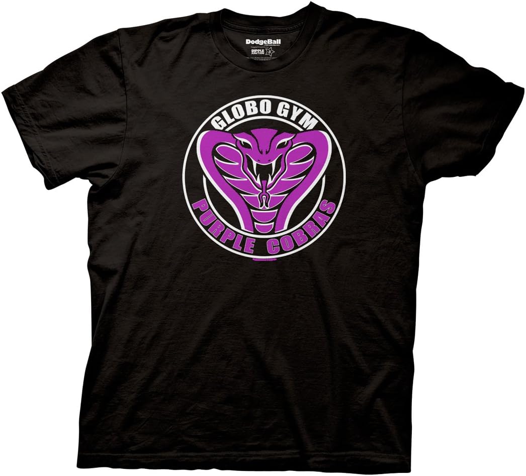 Dodgeball Globo Gym Purple Cobras Men's Vintage T-Shirt Black XL [Apparel]