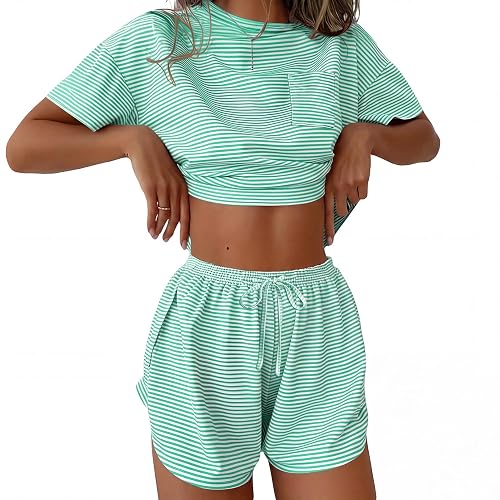 Ekouaer Womens Pajama Sets Sexy Lounge Sets Side Split Short Pj Sets | Cute Pjs,Sexy Loungewear Set,Coquette Pajamas,High Split Matching Sets,Sleepwear for Gifts,Party,Sleepovers,Honeymoon
