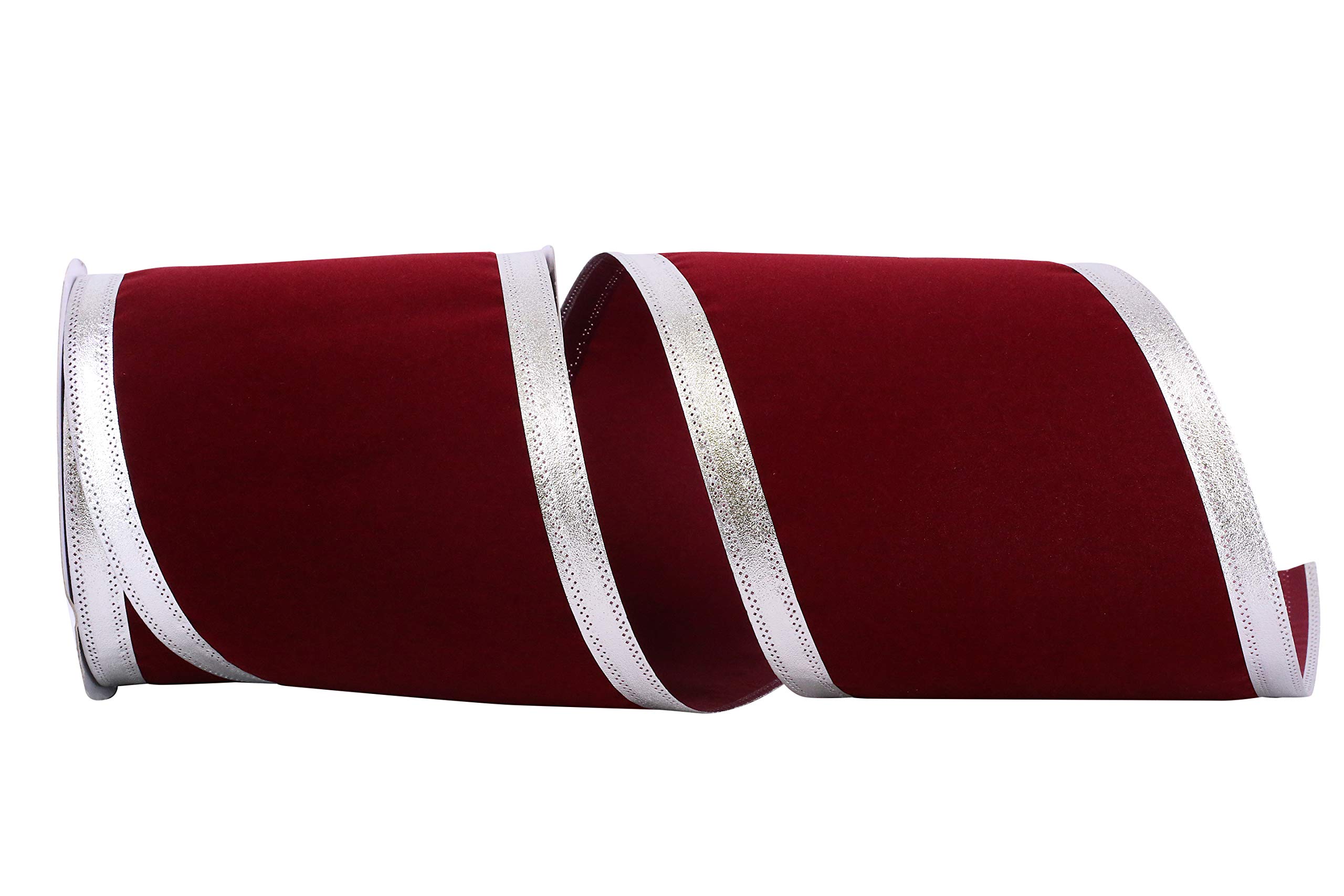 Reliant Ribbon matériel art craft bordeaux argent 99800W-093-25H pour DIY