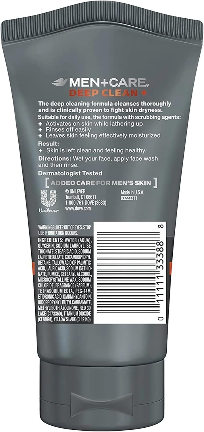 Dove Men+Care Face Scrub, Deep Clean Plus, 5 Ounce (Pack of 2)