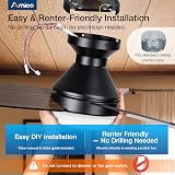 Amico Ceiling Fans with Lights, 42 inch Low Profile Ceiling fan with Light and Remote Control, Flush Mount, Reversible, 3CCT, Dimmable, Noiseless, Black Ceiling Fan for Bedroom, Indoor/Outdoor Use