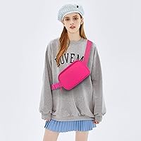 Vista 53 de Riñonera cruzada para mujeres y hombres, bolsa para cinturón para senderismo con correa ajustable, riñonera para correr, entrenamiento, deportes