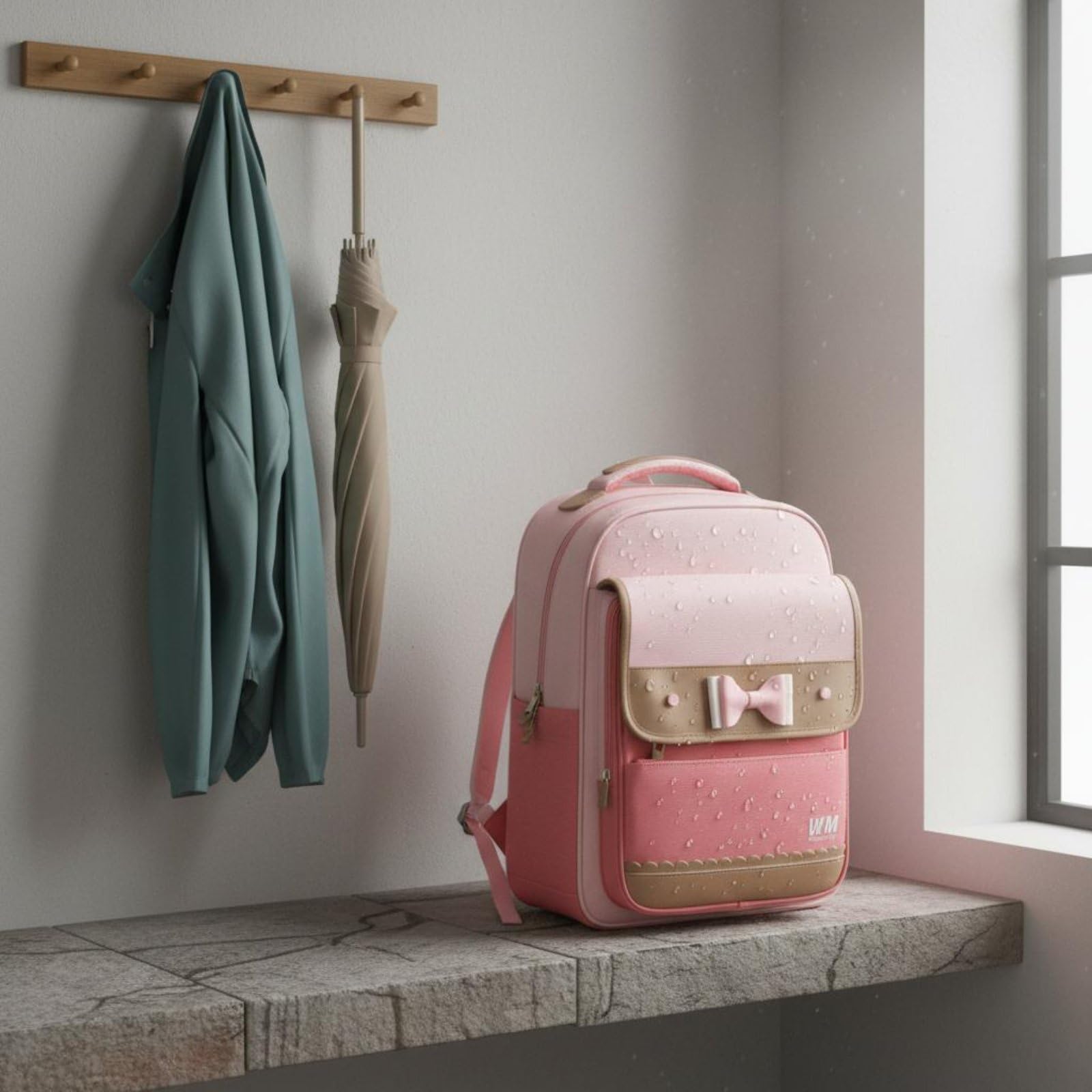 Mochila Ergonómica Infantil muy Ligera Mochila Ligera Escolar Impermeable Artículo de Carga para Niños, Niñas, Clases, Array, Rosa Pequeño, Pequeño 1-4 Grado