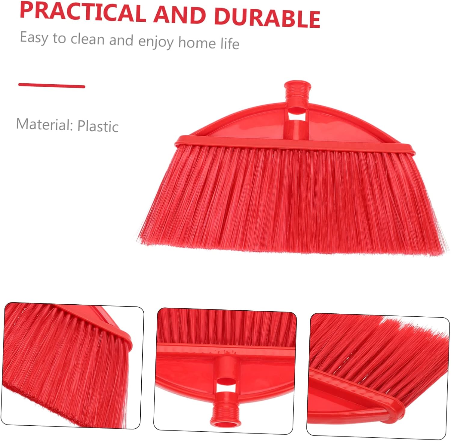 Broom Head Replacement for Kitchen Cleaner Durable Plastic Sweeper for Home