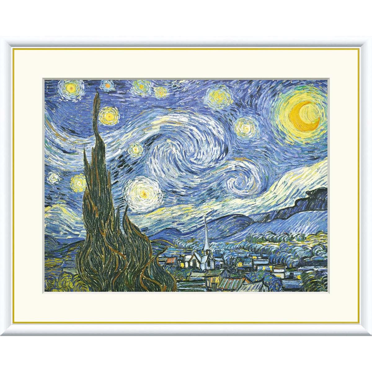 Amazon.co.jp: 絵画 世界の名画 星月夜 フィンセント・ファン・ゴッホ