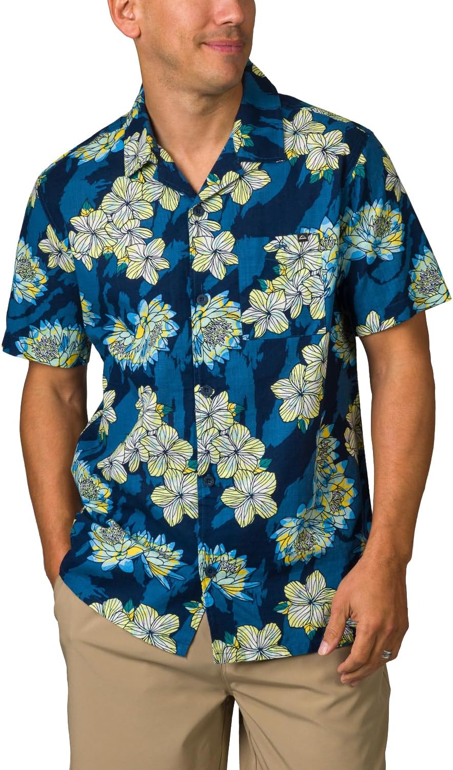Reef Mens Reef Tafford Short Sleeve 1 Pocket Camp Shirt