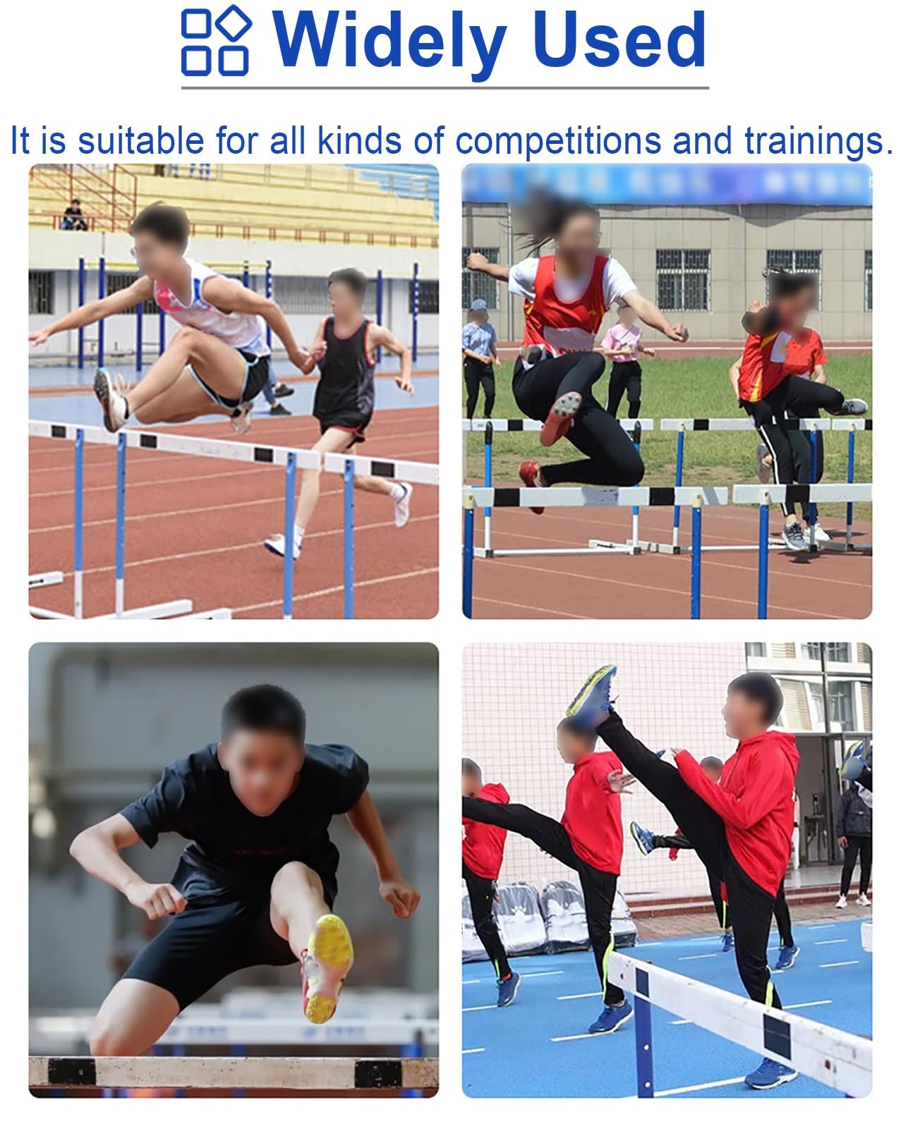 Ostacoli da allenamento regolabili per velocità e agilità, attrezzatura da allenamento su pista e sul campo per sport di squadra atletica, montaggio facile