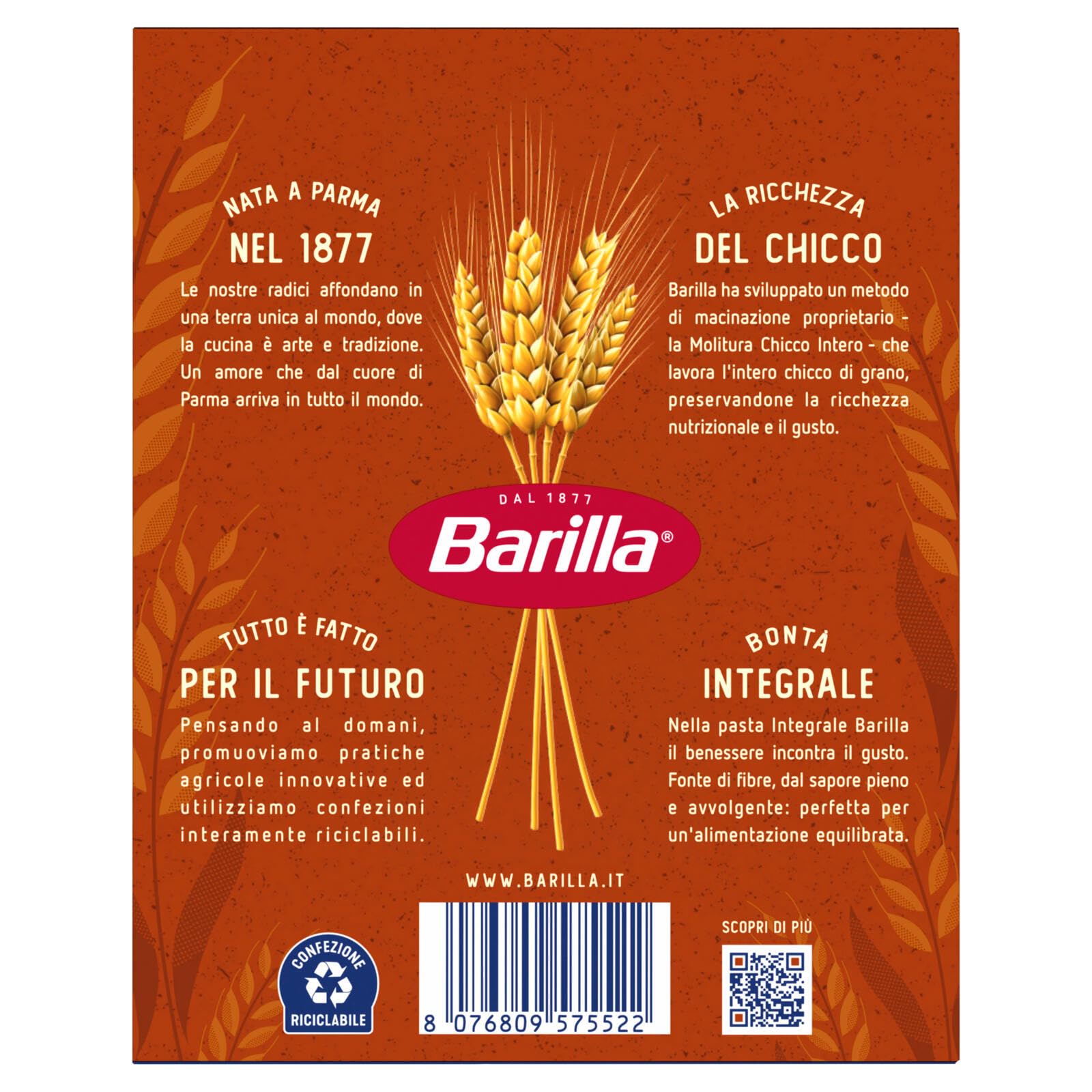 Italian Gourmet Farfalle integrale pasta italiana 30 x 500g Vollkorn vegan | Ricca di fibre, aus Hartweizen, Schmetterlingsform, kochfest in circa 10, Gesamtnettogewicht 15 kg + Kostenlos Polpa 400g