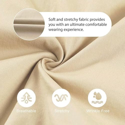 Miniatura 4 de Pantalones cortos cargo para hombre, cintura elástica, cordón elástico, pantalones cortos de golf al aire libre con 6 bolsillos