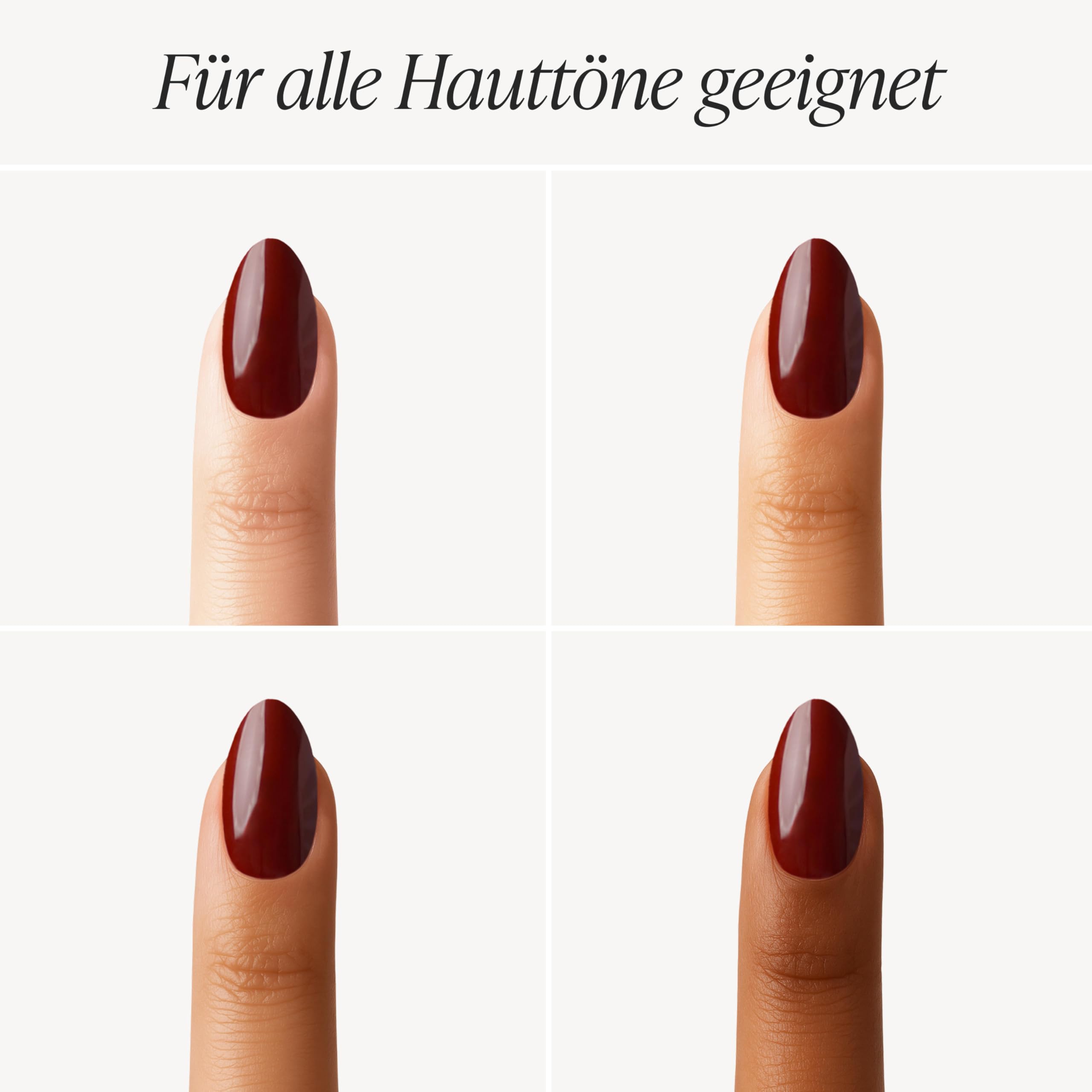 DOONAILS® Soft Gel Press On Nails 30er Set Love Paris – Almond Short Dunkelrot – Nägel zum Aufkleben, Full Cover Fake Nails, Salonqualität