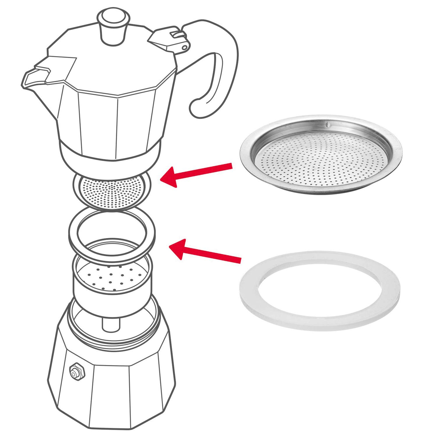 Westmark Braslia 24642260 - Cafetera italiana (aluminio, 9 tazas)
