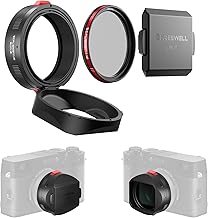 Freewell the Real Lens Hood - Filtro híbrido CPL/niebla, plegable, funcionamiento de filtro sin contacto para Fuji X100VI, X100V, X100 Series (negro)