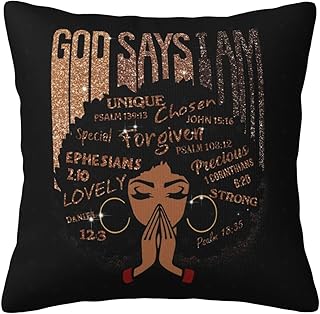 Africna Women Decorative Throw Pillow Covers Black Pillow Covers 18x18 I...