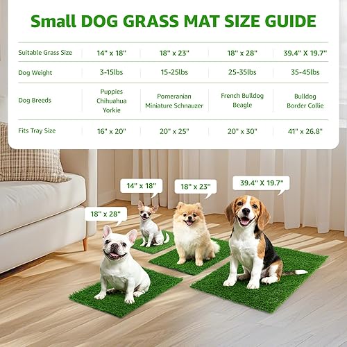 Miniatura 7 de Almohadilla de césped artificial para orina para perros, almohadillas de repuesto de hierba falsa para perros, bandeja de orinal para entrenamiento