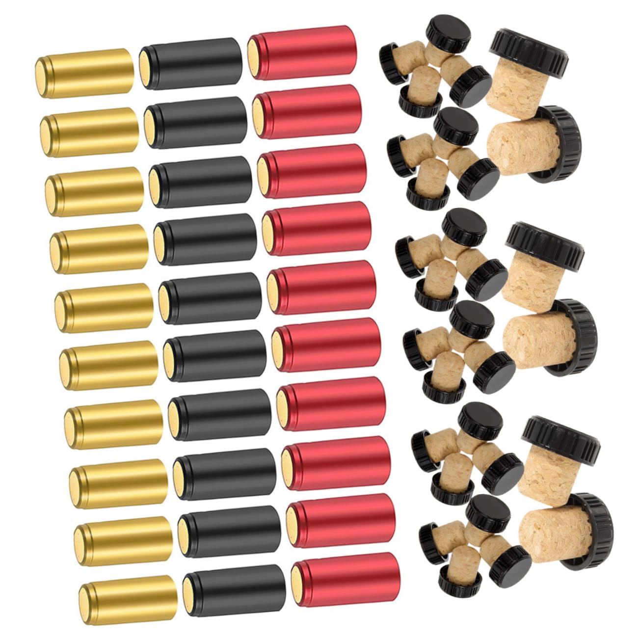 Cabilock 60pcs Disposable Wine Bottle Caps Heat Shrink Film Wine Corks Airtight Seal Wine Bottle Stoppers for Brewed Wine