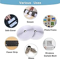 Vista 4 de Tiras con adhesivo resistente, 1.2 pulgadas x 8.2 pies, resistentes tiras autoadhesivas de doble cara, rollos de cierre adhesivo de nailon