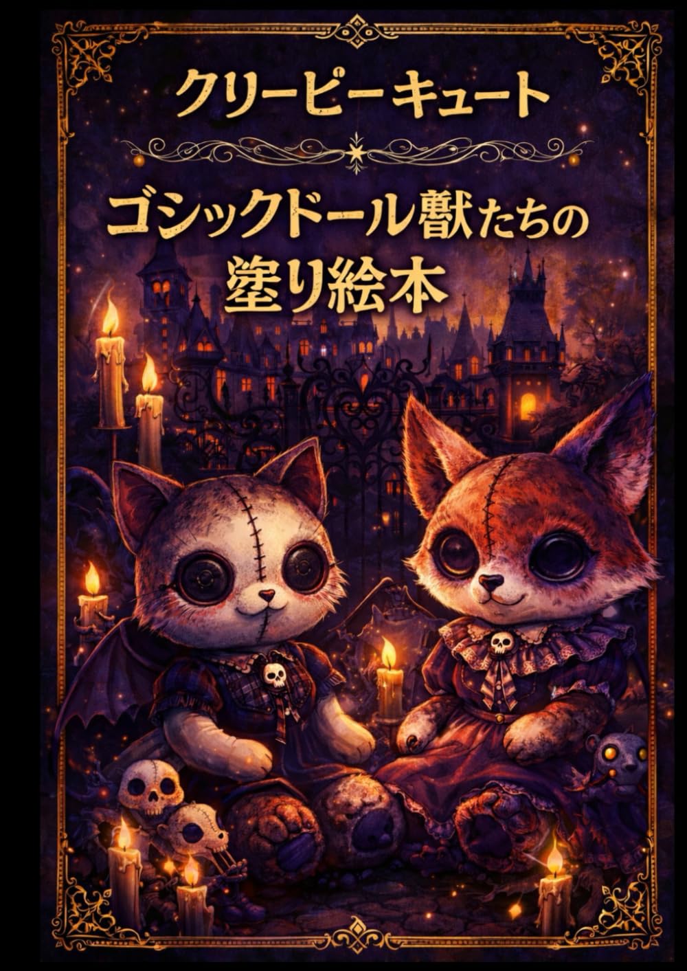 クリーピーキュートゴシックドール獣たちの塗り絵本