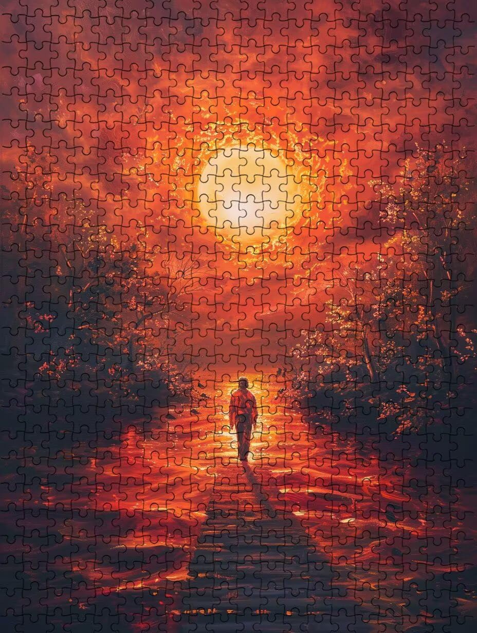 Hombre del Sol Puzzle 1000 Piezas, Rompecabezas Adultos Puzzle, 3D Un Rompecabezas, Desafiante Puzzles de Decoración Juego de, Juego Educativo para Toda la Familia, para Regalo Decoración FNKL7-974