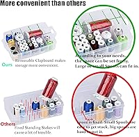 Vista 6 de Simthread Kit de hilo de bordado de 40 colores – 40 carretes de 550 yardas cada uno, hilo de poliéster 40WT con caja apilable de 2 capas, bobinas