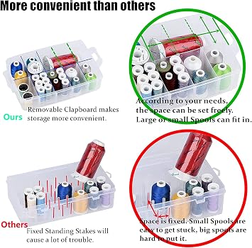 Simthread 40-Color Embroidery Thread Kit 40 Spools 550 Yards Each, 40WT Polyester Thread with 2-Layer Stackable Box, Bobbins & Tools Compatible with Brother, Janome, Babylock and More