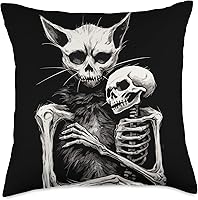 Vista 1 de Goth Devil Baphomet & Hail Satan I Women & Men Pastel Goth I Occult Horror Cat Throw Pillow, 18 x 18 pulgadas, multicolor