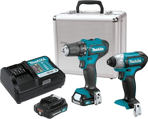 Miniatura 1 de 2 taladros inalámbricos CT232 de Makita de 12 voltios Max CXT de iones de litio Kit combinado (1.5Ah)