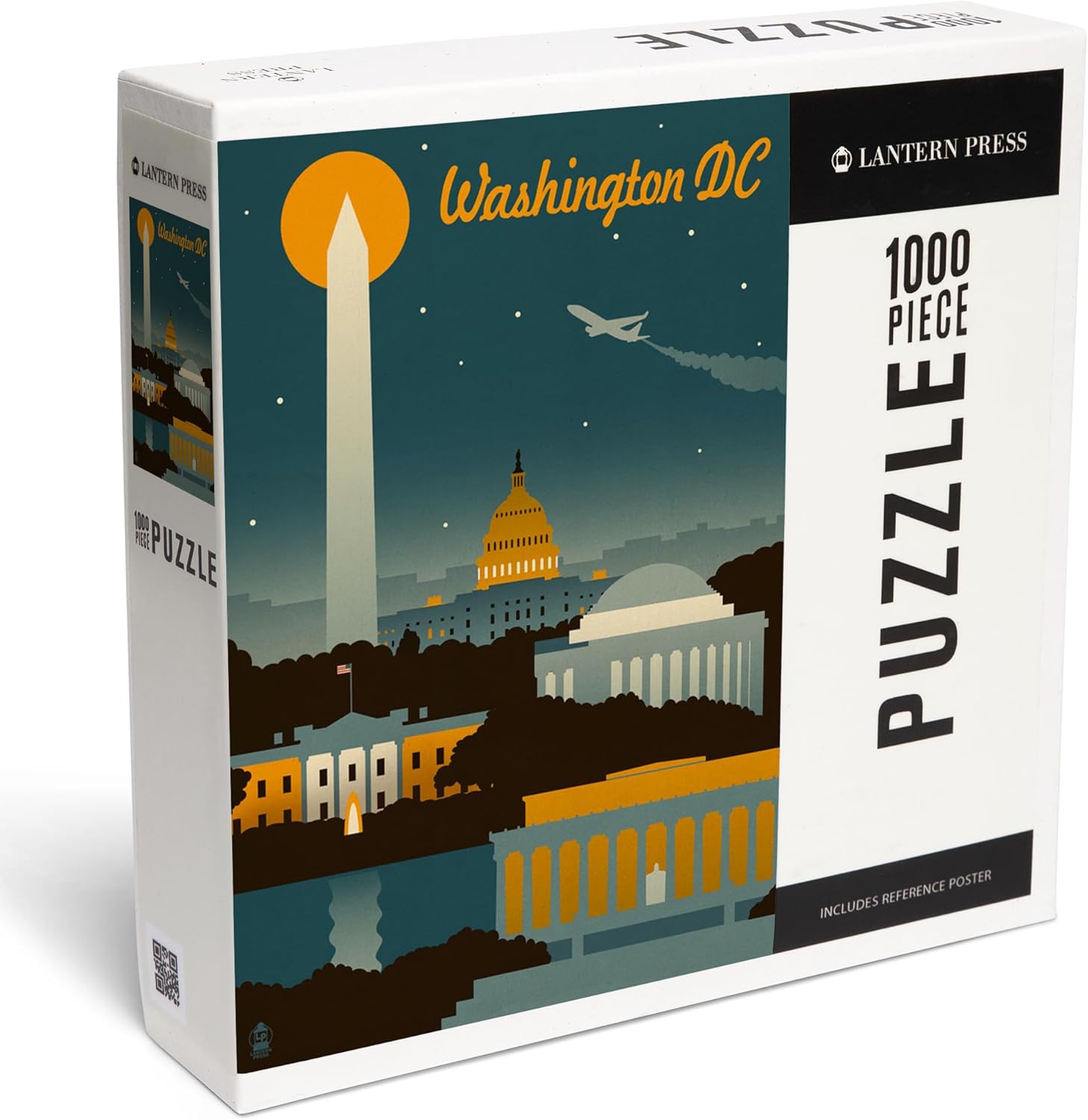 Washington, DC, Retro Skyline (1000 Piece Puzzle, Challenging Jigsaw Puzzle for Adults, Made in USA)