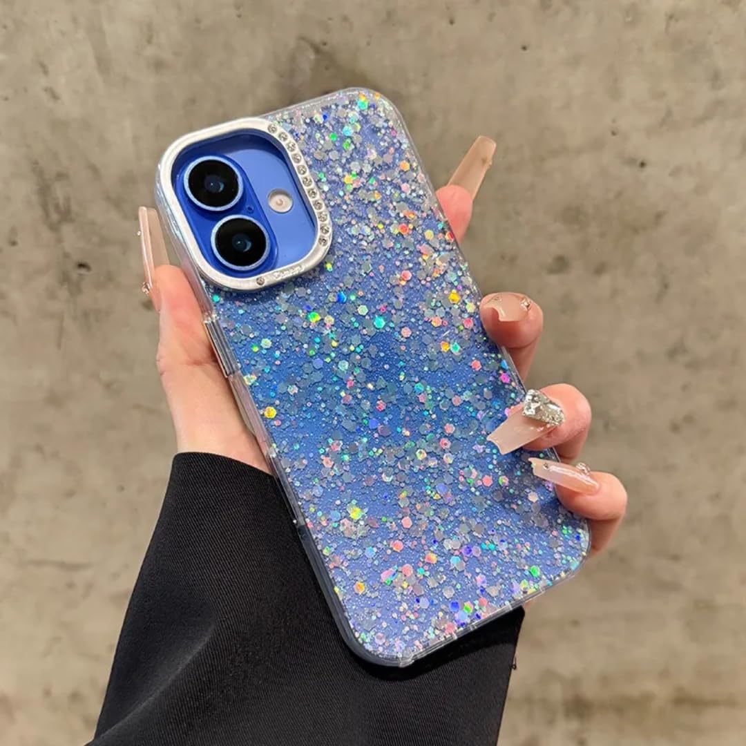Coque silicone iPhone 15 Plus antichoc transparente bleu souple - 7