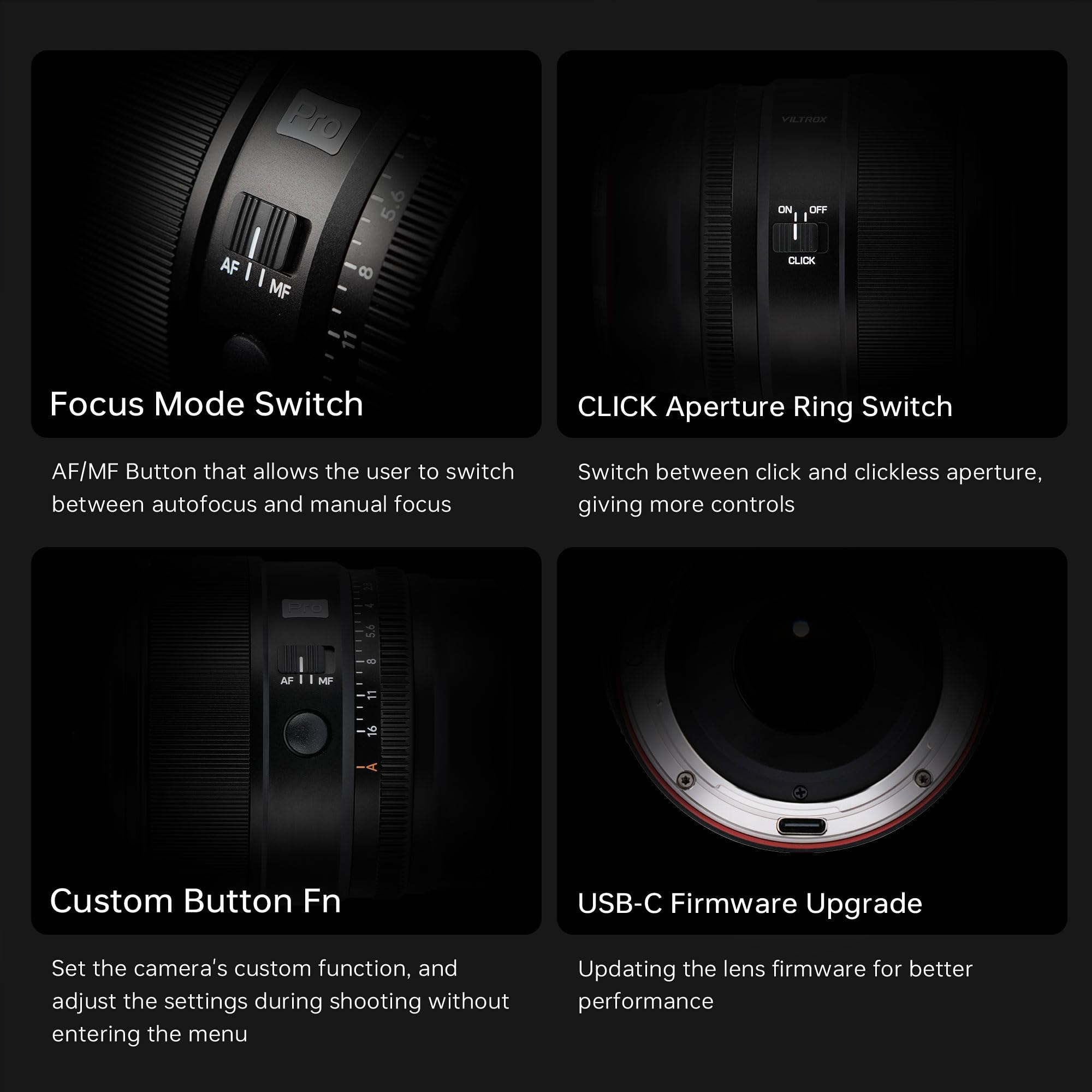 VILTROX 27mm f/1.2 Pro E Objetivo de Enfoque Automático Ultra Gran Apertura APS-C Prime Objetivo Compatible con Sony E Mount cámaras sin Espejo a6500 a6600 a6700 a7 a7iv a7iii a7c