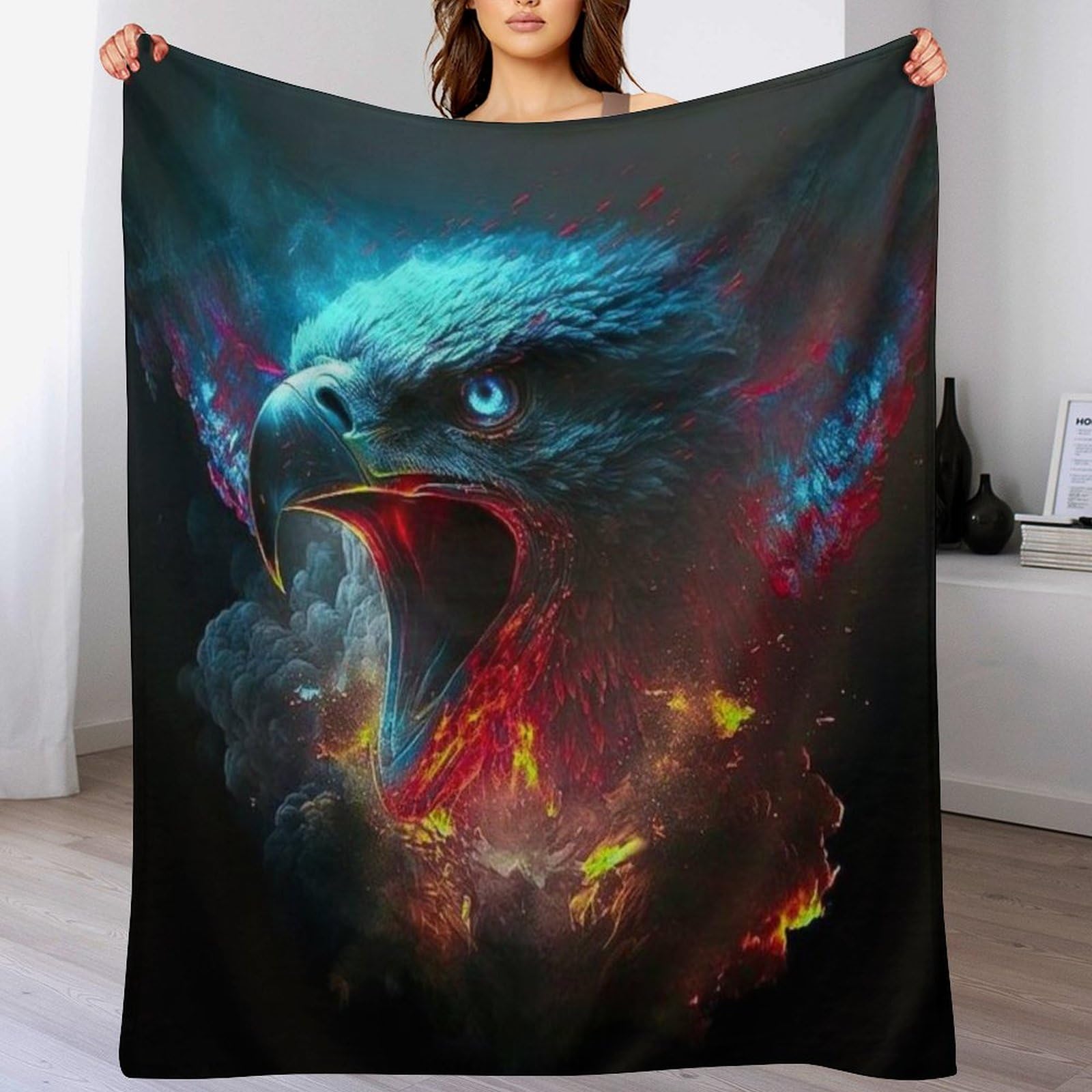 Couverture polaire flannel douce pour soirées sur le canapé et camping