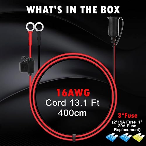 Miniatura 7 de CUZEC Adaptador de enchufe de 13.1 pies con terminal de ojal (CU10191B)