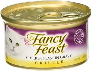 Fancy Feast Purina Grilled Chicken Canned Cat Food, One Carton with (12) 3oz cans
