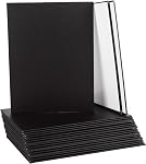 24PCS Black Canvas Board 8x10 inch Art Canvas Boards Blank Painting Canvas Bulk 100% Cotton Canvas Panels Paint Canvases for Painting Blank Canvas Boards for Oil & Acrylic Painting
