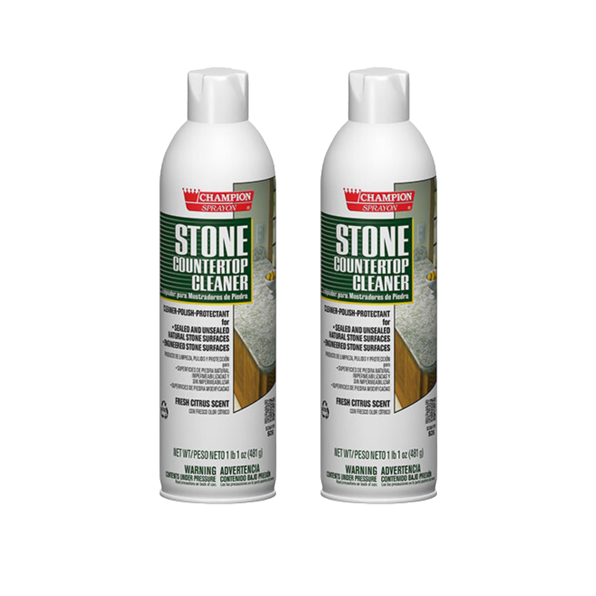 Chase Products Co Champion Sprayon Stone Countertop Cleaner. 2-19 oz. Net can.