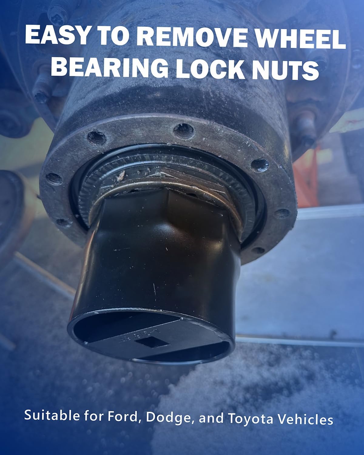 Wheel Bearing Locknut Socket Set 7 Piece Wheel Bearing Lock Nuts Removal and Installation Tool Kit 1/2 Inch Drive SAE and Metric 6-Point Axle Nut Socket Compatible with Dodge, Ford and Toyota