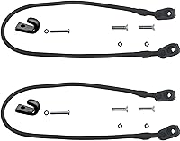 Vista 1 de YYST Kit de 2 soportes para remo de kayak con anillo en D, con ganchos en J y tornillos, sin remo, sin kayaks