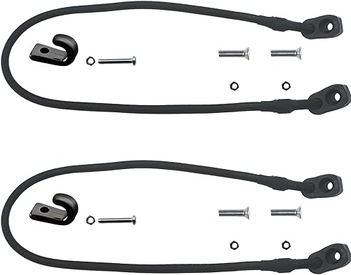 YYST Kit de 2 soportes para remo de kayak con anillo en D, con ganchos en J y tornillos, sin remo, sin kayaks