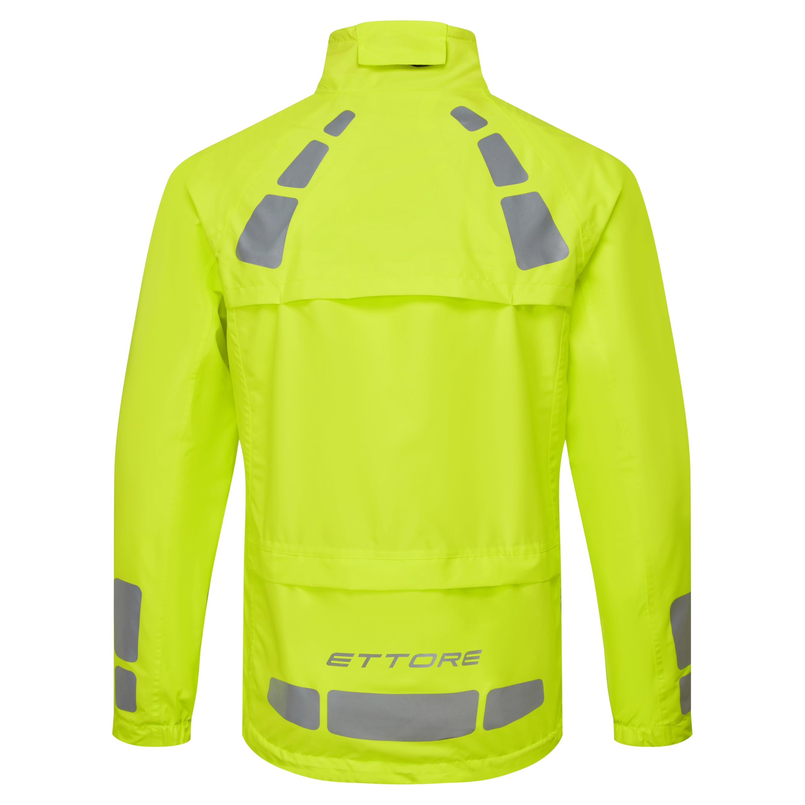 Ettore Mens Cycling Jacket Waterproof Breathable High Visibility - Night Eagle Evo - Yellow - 3XL