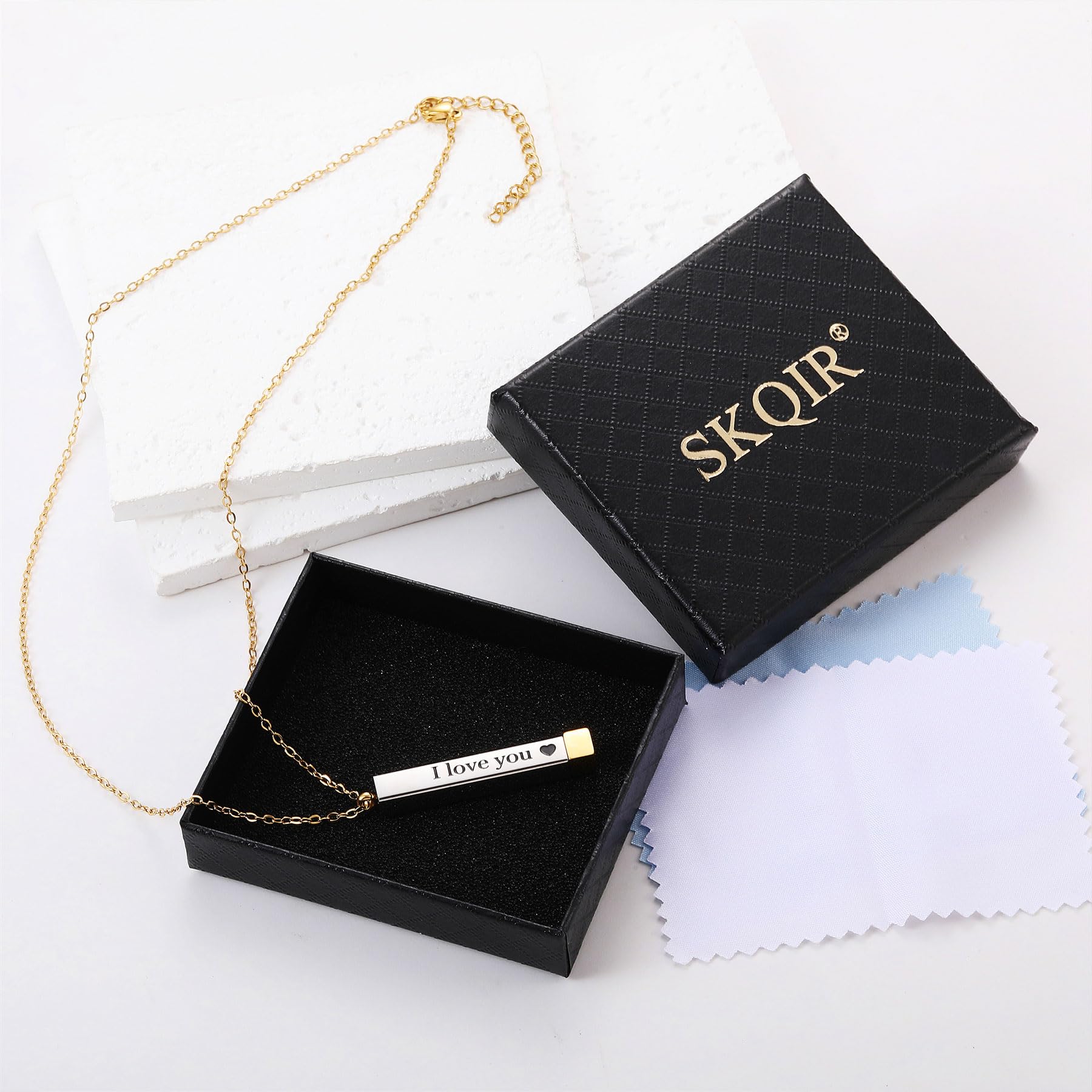 SKQIR Be Kind of a Badass Necklaces for Women with Hidden Message To Best Friends Sisters Funny Inspirational Gifts Vertical Bar Pendant Necklaces Jewelry Gag Gifts for Women