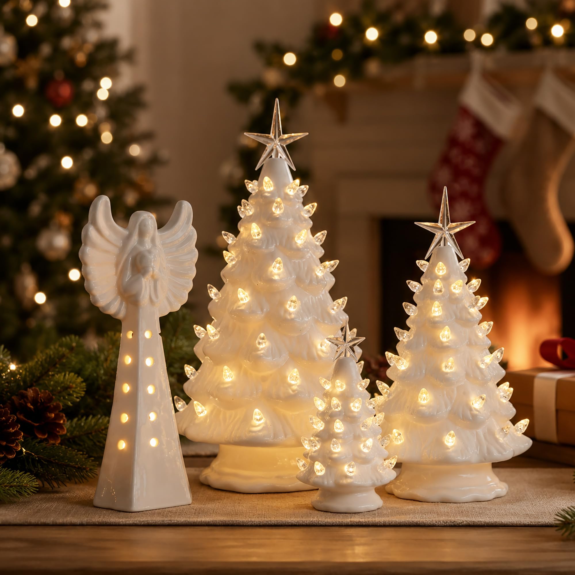 Amazon.com: Milltown Merchants Ceramic Christmas Angel - White