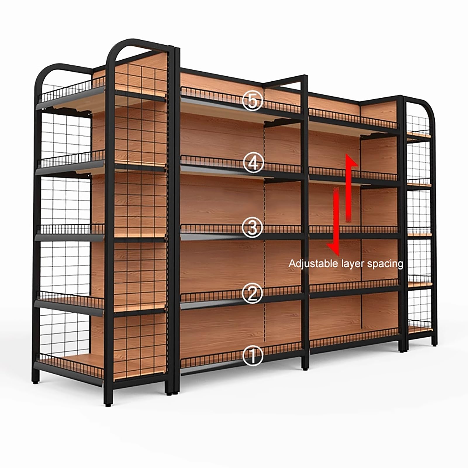 XingLi Heavy Duty Storage Shelves Adjustable 5 Tier Metal Shelves for Storage Garage Industrial Shelving Utility Racks,Garage Shelves Sturdy Industrial Shelf, Easy Assemble