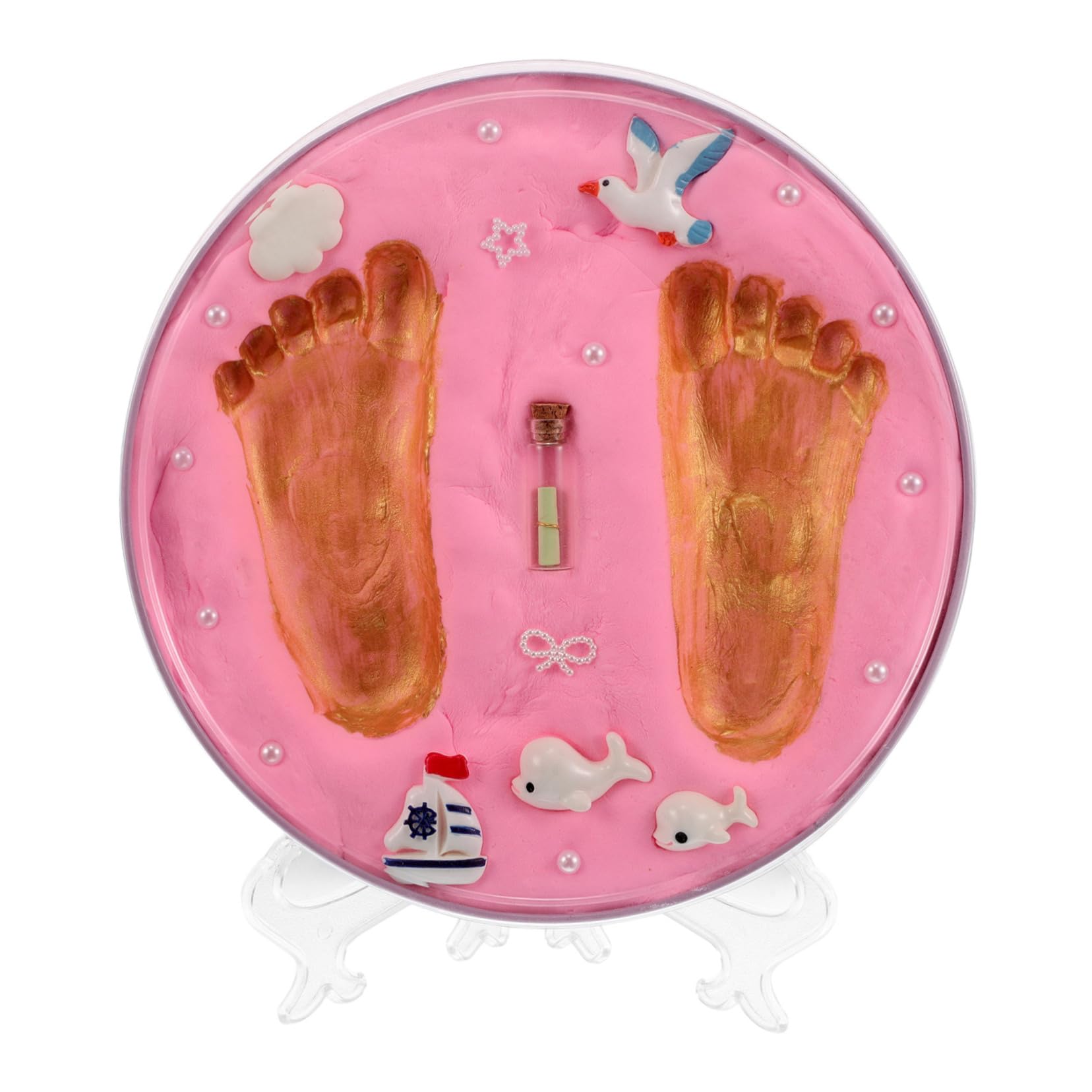 Toyvian Kit Per Calchi Di Mani e Piedi Di Ragazza Ricordi Artistici Per Cameretta Decorazioni Personalizzate Momento Prezioso Per Ragazza