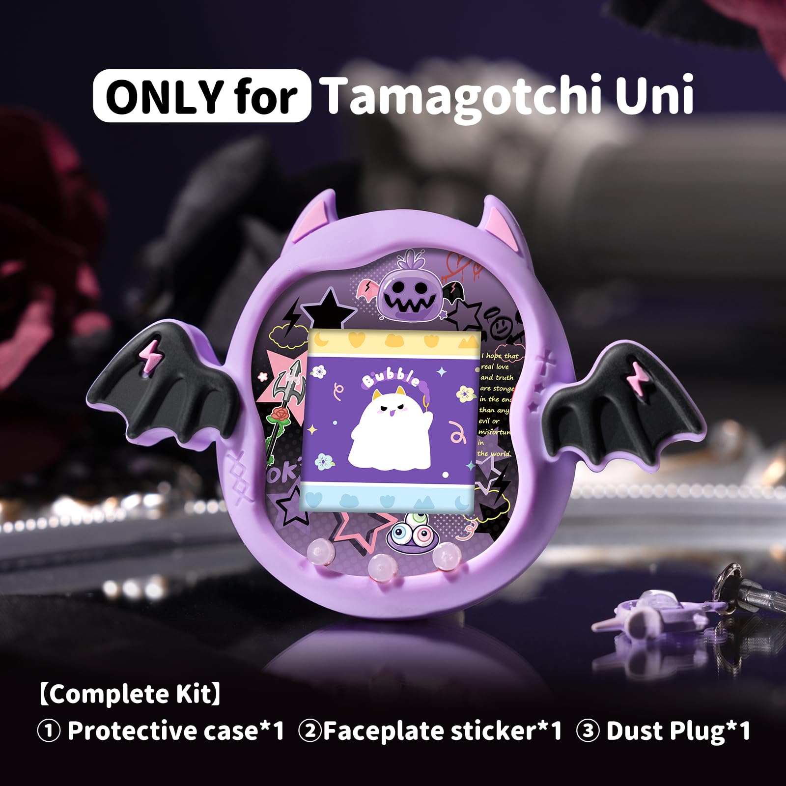 Amazon.com: BUBBLELOGUS Devil Wing Case for Tamagotchi Uni